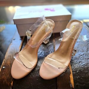 Elegant Clear Strap Heels